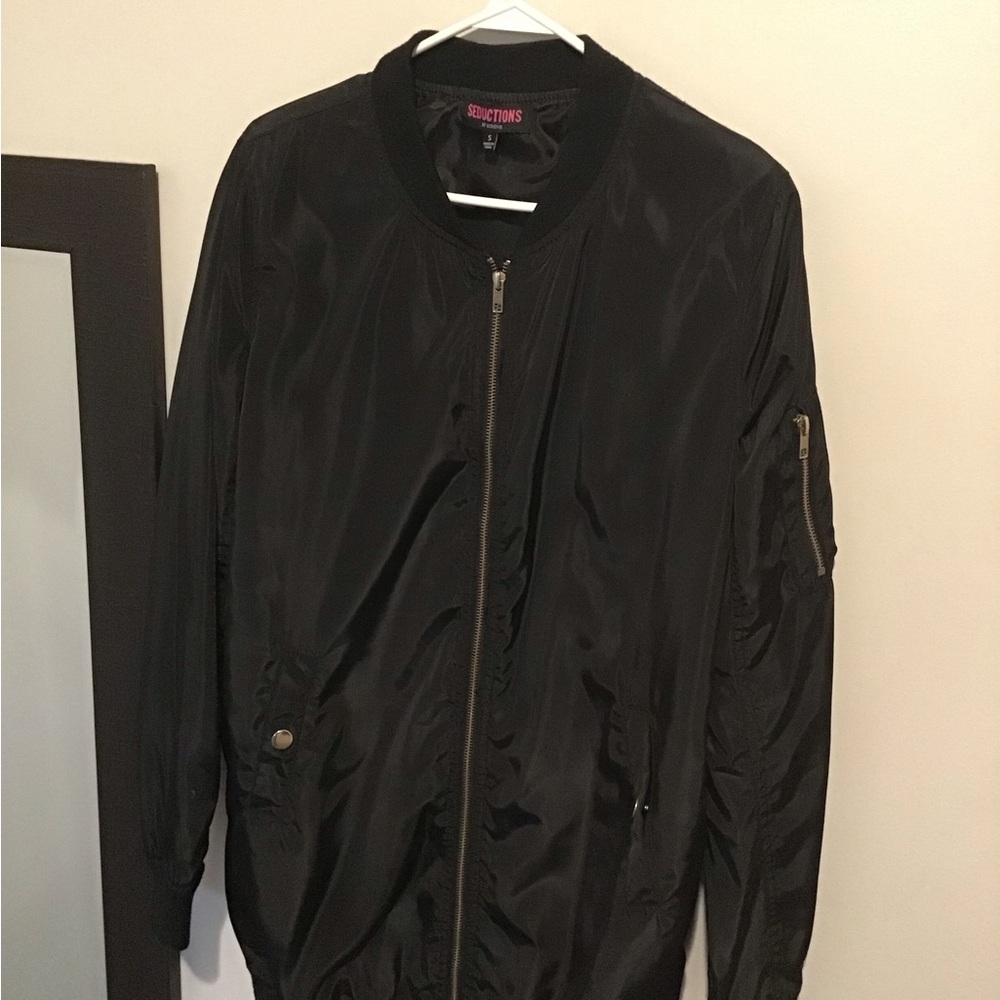 Long bomber jacket